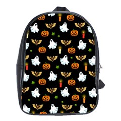 Halloween Pattern School Bag (xl) by Valentinaart