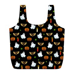 Halloween Pattern Full Print Recycle Bags (l)  by Valentinaart