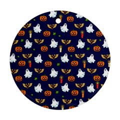 Halloween Pattern Ornament (round) by Valentinaart