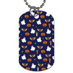 Halloween Pattern Dog Tag (one Side) by Valentinaart