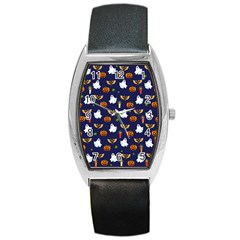 Halloween Pattern Barrel Style Metal Watch by Valentinaart