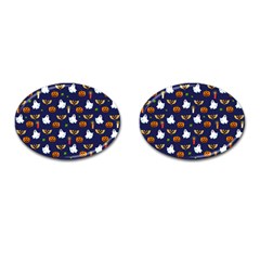 Halloween Pattern Cufflinks (oval) by Valentinaart