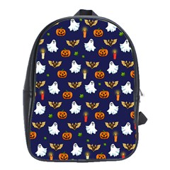 Halloween Pattern School Bag (large) by Valentinaart