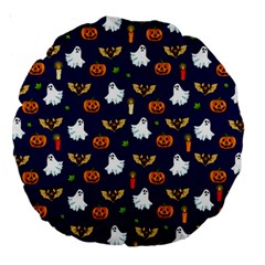 Halloween Pattern Large 18  Premium Round Cushions by Valentinaart