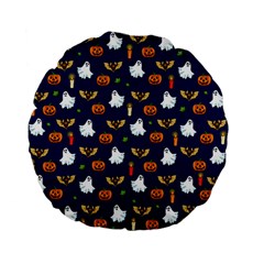 Halloween Pattern Standard 15  Premium Flano Round Cushions by Valentinaart