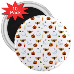 Halloween Pattern 3  Magnets (10 Pack)  by Valentinaart