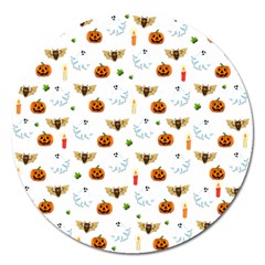 Halloween Pattern Magnet 5  (round) by Valentinaart