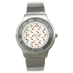 Halloween Pattern Stainless Steel Watch by Valentinaart