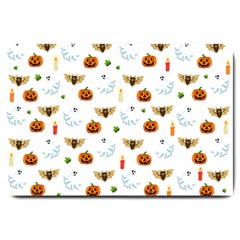 Halloween Pattern Large Doormat  by Valentinaart