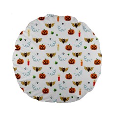 Halloween Pattern Standard 15  Premium Round Cushions by Valentinaart