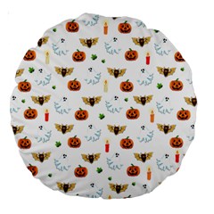 Halloween Pattern Large 18  Premium Round Cushions by Valentinaart