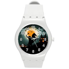 Headless Horseman Round Plastic Sport Watch (m) by Valentinaart