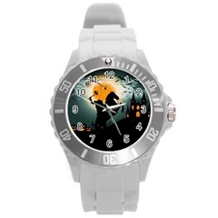 Headless Horseman Round Plastic Sport Watch (l) by Valentinaart