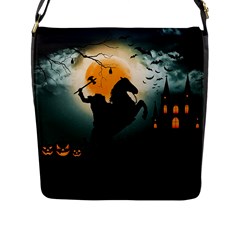 Headless Horseman Flap Messenger Bag (l)  by Valentinaart