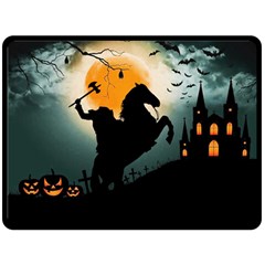 Headless Horseman Double Sided Fleece Blanket (large)  by Valentinaart