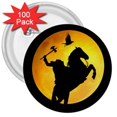 Headless Horseman 3  Buttons (100 pack) 