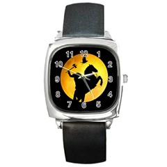 Headless Horseman Square Metal Watch by Valentinaart