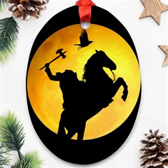 Headless Horseman Oval Ornament (two Sides) by Valentinaart