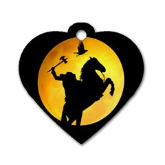 Headless Horseman Dog Tag Heart (One Side)