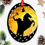 Headless Horseman Oval Filigree Ornament (Two Sides) Front