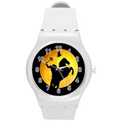 Headless Horseman Round Plastic Sport Watch (M)