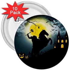 Headless Horseman 3  Buttons (10 Pack)  by Valentinaart