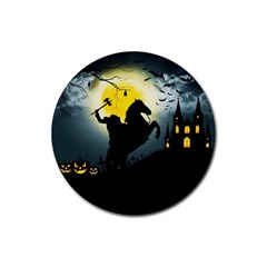 Headless Horseman Rubber Round Coaster (4 Pack)  by Valentinaart