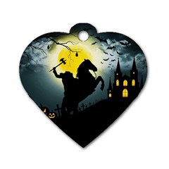 Headless Horseman Dog Tag Heart (two Sides) by Valentinaart