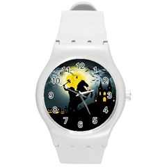 Headless Horseman Round Plastic Sport Watch (m) by Valentinaart