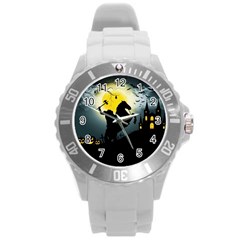 Headless Horseman Round Plastic Sport Watch (l) by Valentinaart