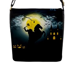 Headless Horseman Flap Messenger Bag (l)  by Valentinaart