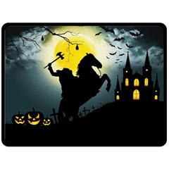 Headless Horseman Double Sided Fleece Blanket (large)  by Valentinaart