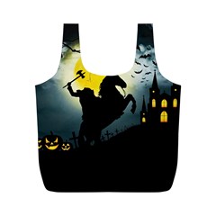 Headless Horseman Full Print Recycle Bags (m)  by Valentinaart