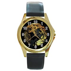 Headless Horseman Round Gold Metal Watch