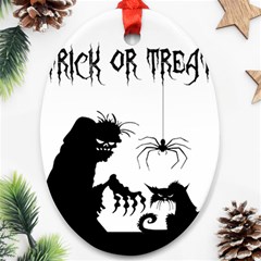 Halloween Ornament (oval) by Valentinaart