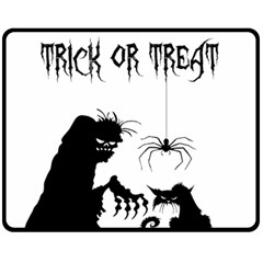 Halloween Fleece Blanket (medium)  by Valentinaart