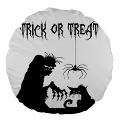 Halloween Large 18  Premium Round Cushions by Valentinaart