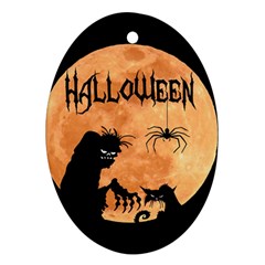 Halloween Ornament (oval) by Valentinaart