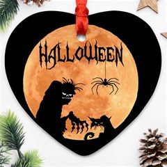 Halloween Heart Ornament (two Sides) by Valentinaart