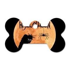 Halloween Dog Tag Bone (two Sides) by Valentinaart