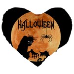 Halloween Large 19  Premium Heart Shape Cushions Front