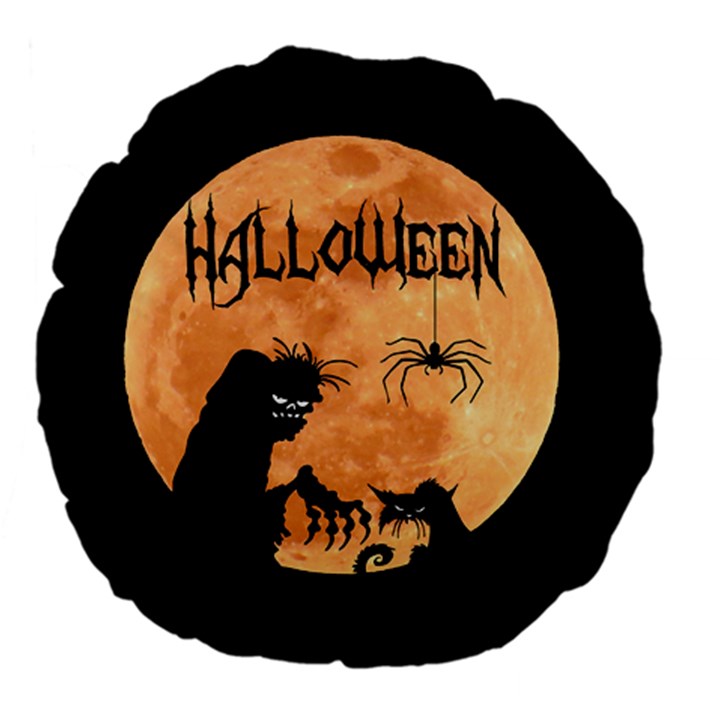 Halloween Large 18  Premium Flano Round Cushions