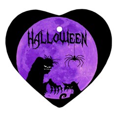 Halloween Heart Ornament (two Sides) by Valentinaart