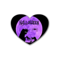 Halloween Heart Coaster (4 Pack)  by Valentinaart