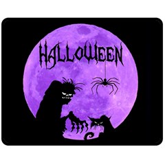 Halloween Fleece Blanket (medium)  by Valentinaart