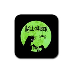 Halloween Rubber Coaster (square)  by Valentinaart