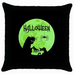 Halloween Throw Pillow Case (black) by Valentinaart