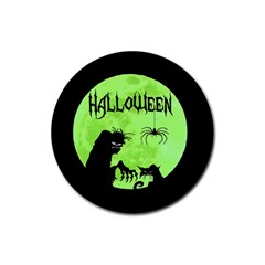 Halloween Rubber Round Coaster (4 Pack)  by Valentinaart