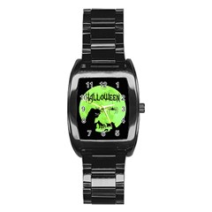 Halloween Stainless Steel Barrel Watch by Valentinaart