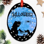 Halloween Oval Filigree Ornament (Two Sides) Back